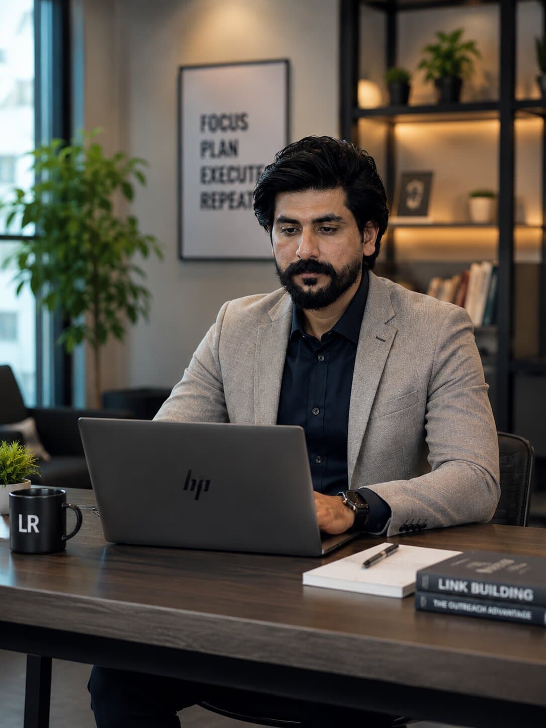 Ali Hassan working