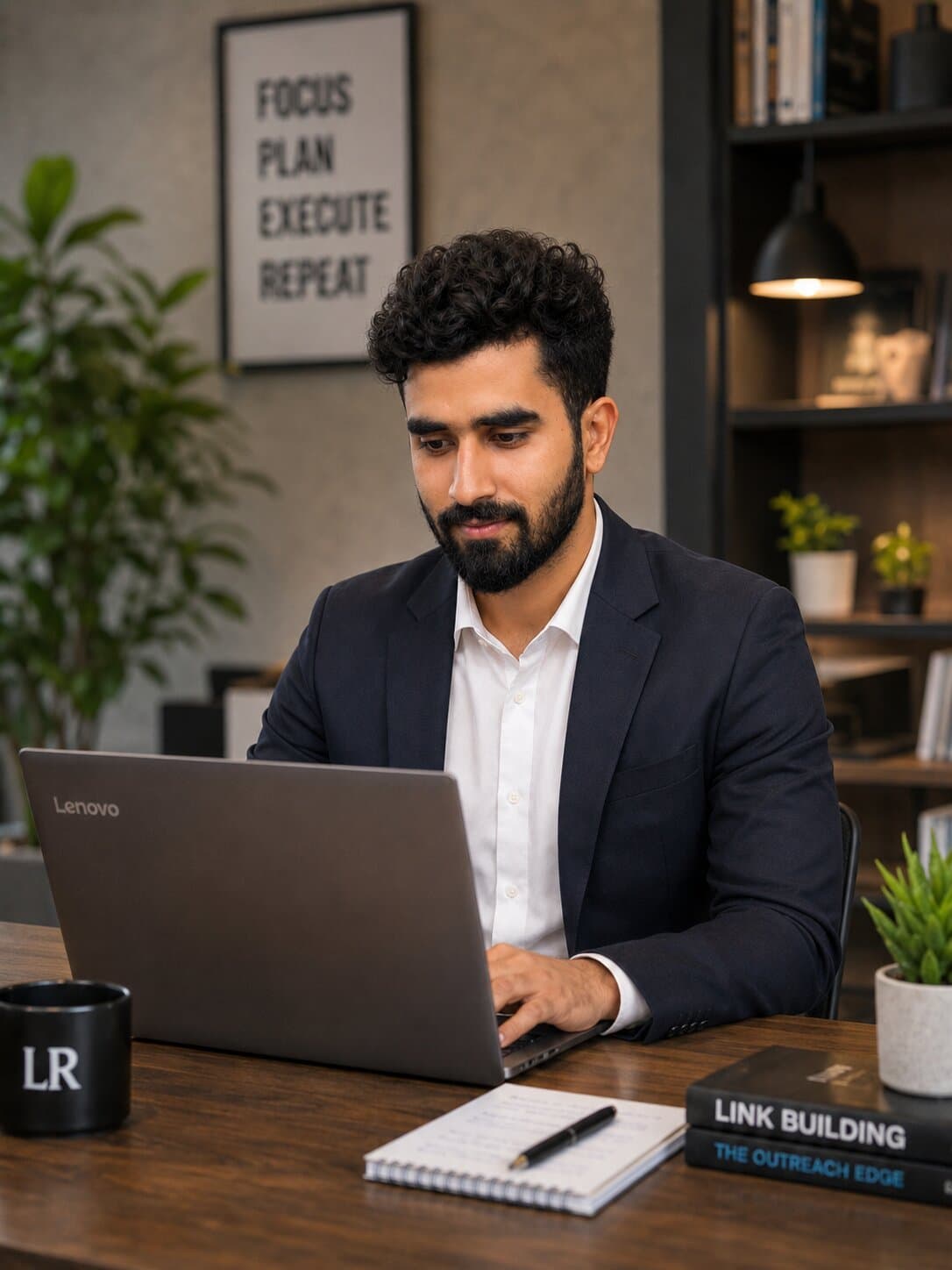 Hamza Saeed working